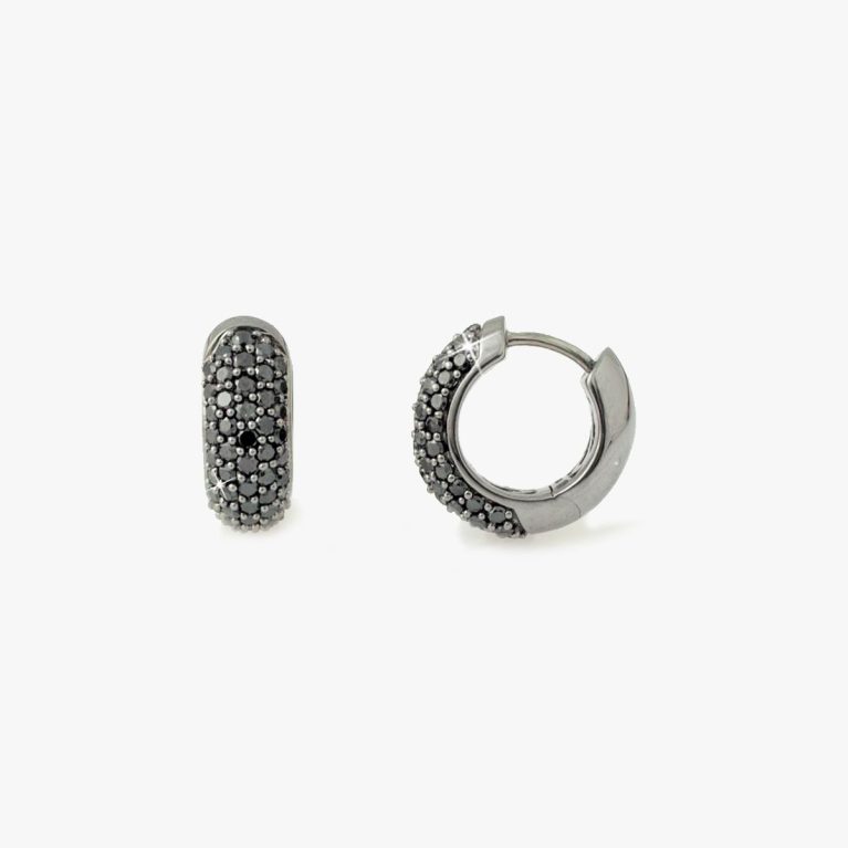 Aros Various Diamantes Negros