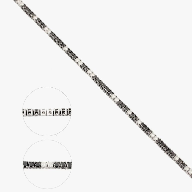 Riviere Classic Tennis Diamantes & Diamantes Negros