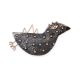 Broche de Plata y Oro Rosa “Pájaro con Estrellas” 6cm