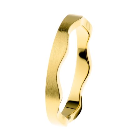 Anillo de acero dorado