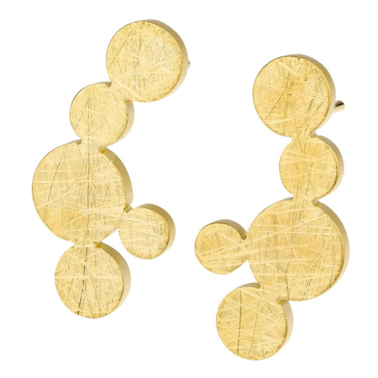 Pendientes de acero dorado mate