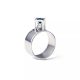 Anillo de Oro Blanco con Zafiro “Hogar”