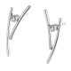 Pendientes de acero con btes. 0,02ct.x2 TW/Si