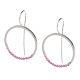 Pendientes de acero con granates facetados