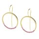 Pendientes dorados con granates facetados