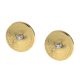 Pendientes dorados mate con btes.0,02ct.x2 TW/SI