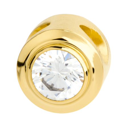 Colgante 6mm con circonita
