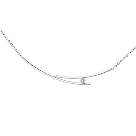 Colgante de acero con bte. 0,02ct. TW/SI