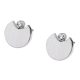 Pendientes de acero quirúrgico y brillantes 2x0,02ct.