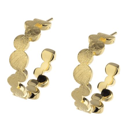 Pendientes de acero dorado mate