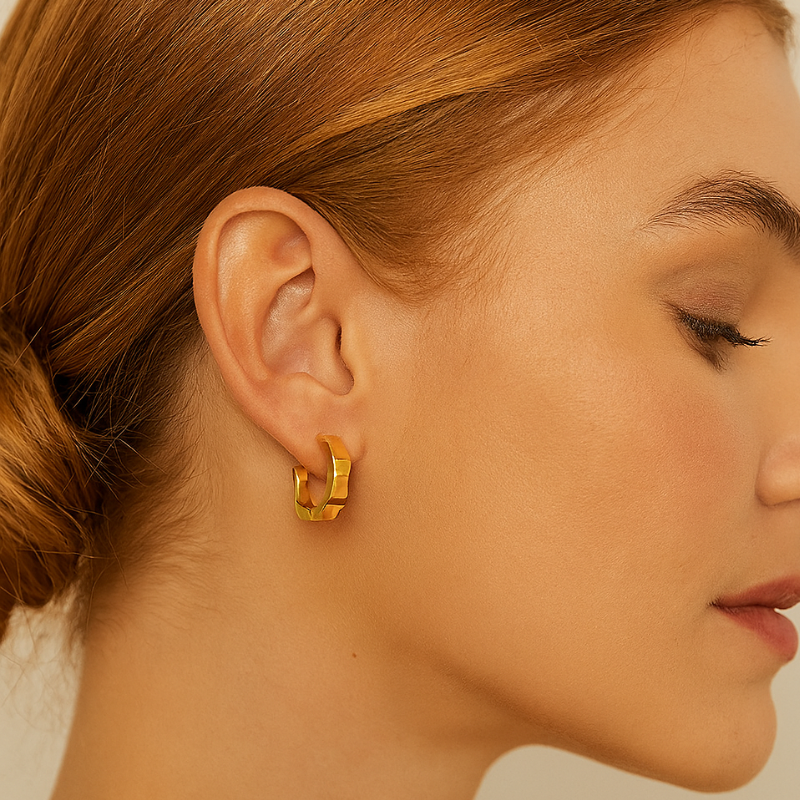 pendientes-de-acero-dorado