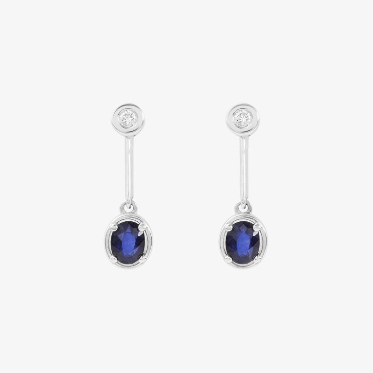 Pendientes Sapphire Fire Blue