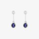 Pendientes Sapphire Fire Blue en oro blanco de 18K con diamantes y zafiros azules de Pepe Alba
