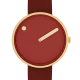 PICTO 34 MM / ROJO CANELA / PIEL ROJO RUBI