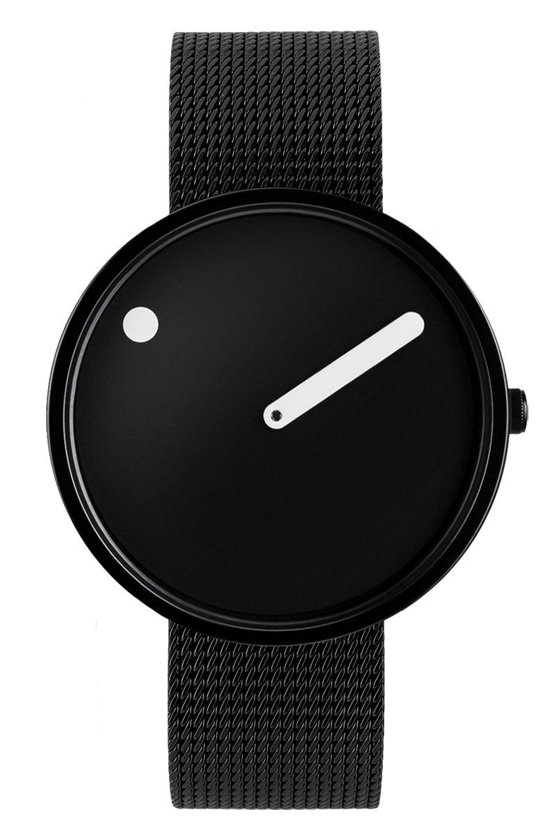 PICTO 40 MM / NEGRO / MALLA ACERO NEGRA