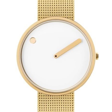 PICTO 40 MM / BLANCA / MALLA DORADA